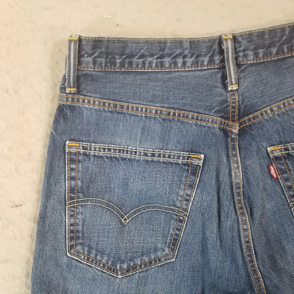 Levi's 569 shorts‎ men's 32x11 relaxed fit blue denim outdoor retro